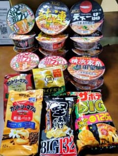 スナック菓子とカップ麺セット BIG カップ麺 仕送りに 食べ比べ Aセット アソート 詰め合わせ 12種類12食 菓子