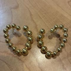 ゴールドカラー ボールピアス 2個セットのサムネイル