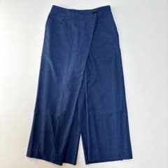 Noble ノーブル TRギャバラップクロップドパンツ　ブルー　36 Ｓサイズ