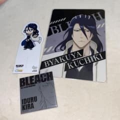 BLEACH 朽木白哉 特典 栞 ブロマイド 吉良イヅル スクエア缶バッジのサムネイル