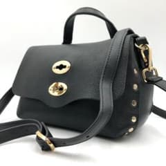 極美品】ザネラート ハンドバッグ 2way ポスティーナ スタッズ レザー