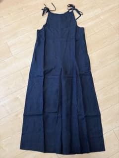新品未使用】 TICCA ティッカ リネン キャミサロペット ネイビー