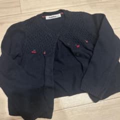 familiar ネイビー カーディガン 100のサムネイル