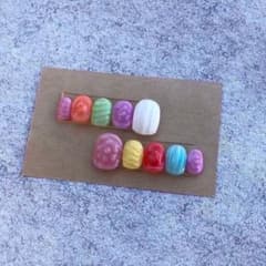 ネイルチップ｜ぷっくり キャンディ ドロップ 飴 カラフル 透け感 シアーネイルのサムネイル