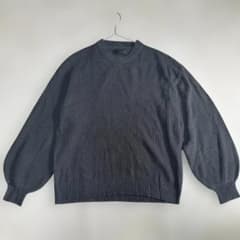 【美品】CLEL クレイル ルーズ 畦編み ニット セーター チャコール S