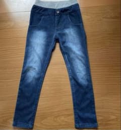 デニム風 ロングパンツ 長ズボンのサムネイル