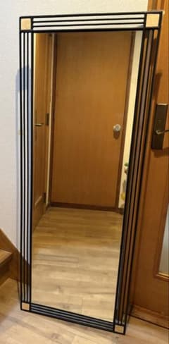 antinew ウォールミラー アイアン 北欧 アンティーク 姿見鏡 壁掛け