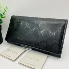 新品未使用品！ グッチ GGインプリメ 長財布 ブラック 245908 - メルカリ