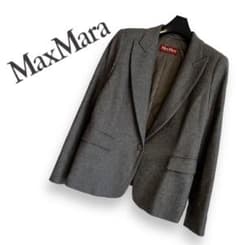MaxMara 赤タグ オープンカラー ジャケット フラップポケット - メルカリ