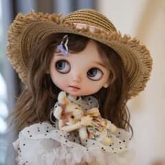 ドール用 blythe ネオブライス 麦わら帽子 ブライス帽子 アウト
