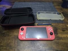 switchライト本体　コーラル　カバー付きのサムネイル