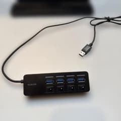 ELECOM USB 3.0ハブ 4ポート ブラック　箱無しのサムネイル