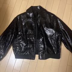 ブラック ペイズリー柄 型押し ジャケットのサムネイル
