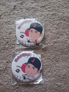 大谷翔平 WBC 缶バッジ 2種セット - メルカリ