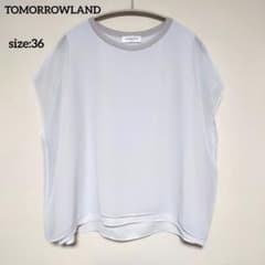 TOMORROWLAND シフォンジョーゼットワイドプルオーバー ブラウス 半袖 