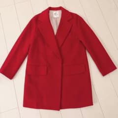 ☆美品☆LANVIN en Blue ランバンオンブルー コート　赤のサムネイル