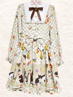 Metamorphose まどろみの浪漫ワンピース 生成 オーバーニー2点set 