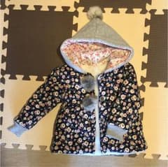 お値下げ可愛い花柄のコート80のサムネイル