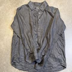 無印良品　リネンシャツ　黒　レディース　Ｓサイズのサムネイル