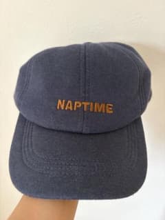 naptime ナイロンキャップ　ブルー NAPTIME キャップ ネイビー - メルカリ
