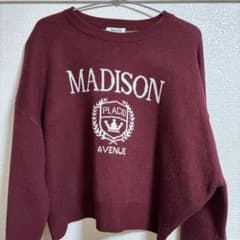 MADISON バーガンディ ニットトレーナーのサムネイル
