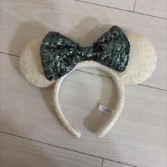 ディズニー カチューシャ スパンコール ホワイト　グリーンのサムネイル