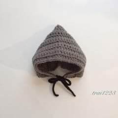 gray×black 小人ボンネットのサムネイル
