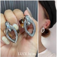 507 Silver Horse Eye Oval Hoop Simple Earrings