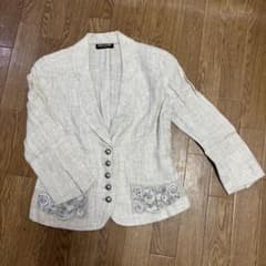 HIROKO KOSHINO上質 麻ジャケット11号のサムネイル