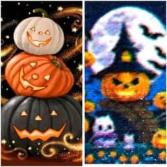 【ハロウィン２セット】 ダイアモンドアートキット 30✕40のサムネイル