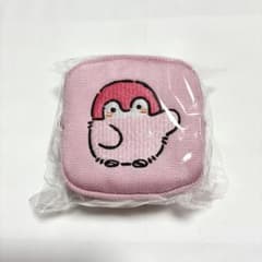 コウペンちゃん カラビナ付き刺繍スクエアミニポーチ B.いちごミルク