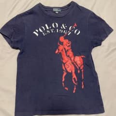 ポロ　ラルフローレン Tシャツ　ネイビー　140 ビッグポニーのサムネイル