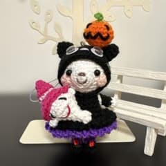 あみぐるみ♪ハロウィン黒猫帽子のシロクマ子ちゃん♪のサムネイル