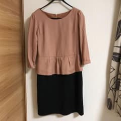 ラスト価格⭐︎七分袖切替ワンピース☆いろんなシーンに(^^)のサムネイル