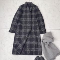 美品】ALLSAINTS チェスター ロングコート チェック柄 ダブル UK8 