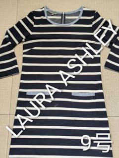 p*o様 LAURA ASHLEY ボーダー柄 ７分袖カットソー 9号のサムネイル