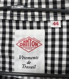 ダントン ギンガムチェックシャツ 黒白 44 - メルカリ