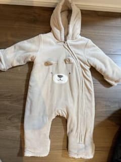 H&M 【美品】冬用カバーオール　ロンパース　くまのサムネイル