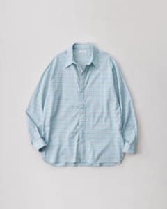 トップス niceness 25ss BOLLES BLUE GRAY NICENESS 25ss BOLLESブルーグレー チェックシャツ L - メルカリ
