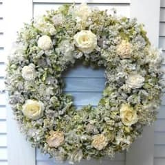 ホワイト×グリーン リース38cm×2セットのサムネイル