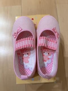 SANRIO ピンク チェック柄 上履き　あさひシューズのサムネイル