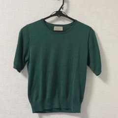 UNITED ARROWS シルク混 半袖ニット グリーンのサムネイル