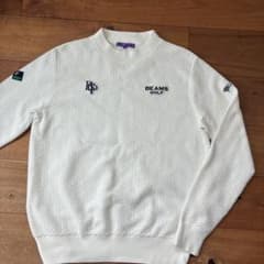 美品 BEAMS GOLF ワッフル スウェット ホワイトロゴ刺繍 ゴルフウェア