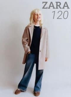 中古 ZARA フェルトテクスチャーベージュ コート 120 - メルカリ