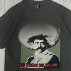 90s レイジアゲインストザマシーン バンドTシャツ カーキ giant L 