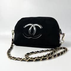 プルメリアシャネル　ショルダーバッグ　ポーチ　チェーン　ノベルティ CHANEL シャネル ノベルティ チェーンショルダーバッグ ポーチ ボア