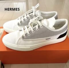HERMES エルメス キャンバススニーカー エンヴィ サイズ44 - メルカリ