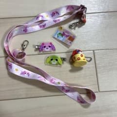 お茶犬ヘアクリップ ネックストラップ セットのサムネイル