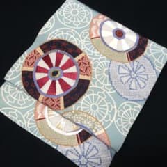 <Umeko>帯303 名古屋帯 368cm ☆☆☆開き仕立て アンティーク Umeko>帯303 名古屋帯 368cm 開き仕立て アンティーク - メルカリ