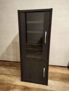 【専用】山善 食器棚 ガラス戸 左右付替可 CCB-8030のサムネイル